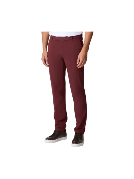 Spodnie Brooks Brothers ze stretchu czerwone