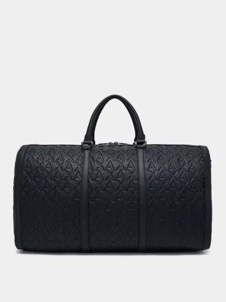 Armani Exchange Дорожня сумка Поліуретан чорний