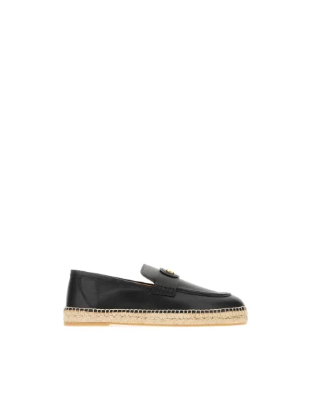 Lniane espadryle Valentino Garavani czarne