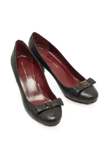 Pantofi cu toc Marc By Marc Jacobs cu funde negru