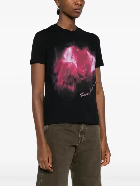 Tricou Versace Jeans Couture cu imagine negru