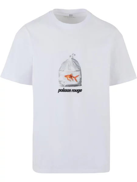 MT Upscale Póló Poisson Rouge világosszürke / narancs / fekete fehér