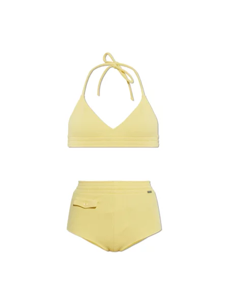Bikini Mm6 Maison Margiela z dekoltem halter żółte