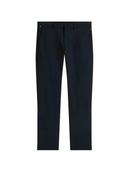 Pantaloni Tommy Hilfiger cu autograf albastru