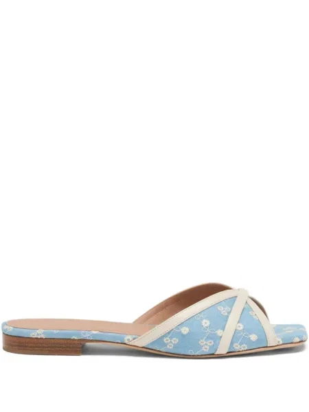 Sandale Malone Souliers cu perle cu model floral albastru