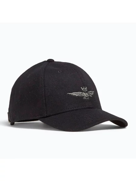 Мъжка шапка с козирка Czapka Aeronautica Militare jet black черно