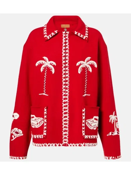 Geacă Alanui de lână roșu