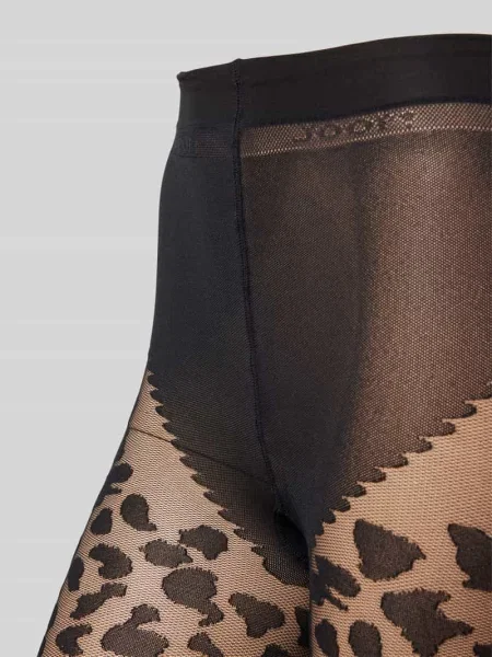 Rajstopy z dzianiny JOOP! Collection;Elastyczna mieszanka materiałów;Dopasowany krój;Elastyczny pas;Wzór w panterkę czarne