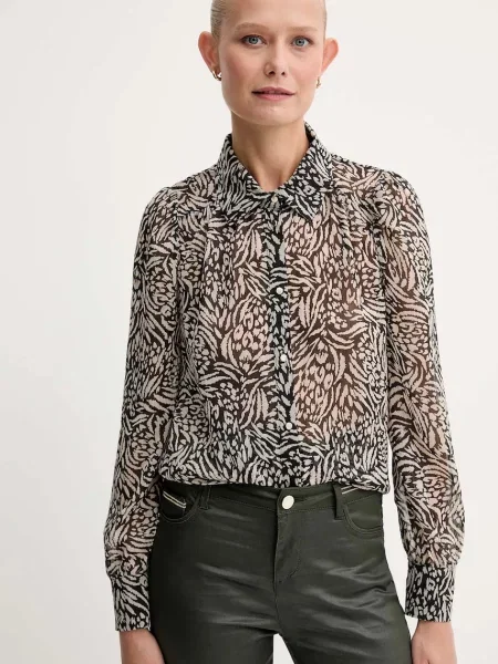 Классическая ошейниковый рубашка Morgan черная