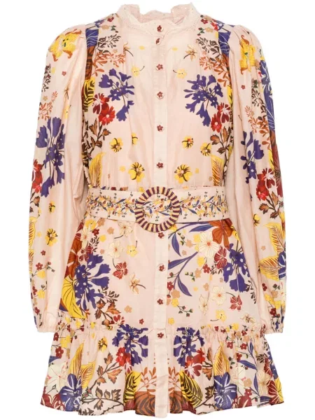 Rochie mini Farm Rio de costum roz