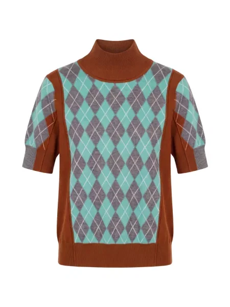 Scurt pulover Zankov cu model argyle verde