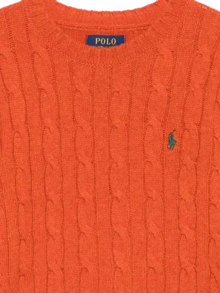Sweter dziecięcy Polo Ralph Lauren pomarańczowy