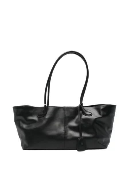 Kožená klasická shopper kabelka Low Classic černá