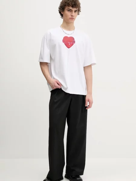 Fiorucci t-shirt Lollipop Heart Print Boxy Fit T-Shirt z nadrukiem biały