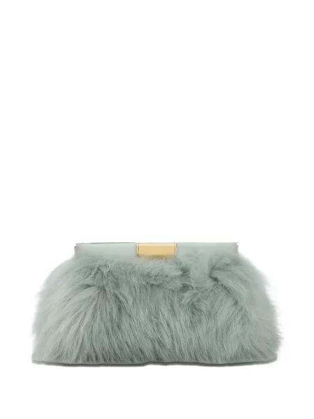 Mini blană geantă Dolce & Gabbana mini verde
