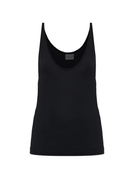 Top Balenciaga cu decolteu în V negru