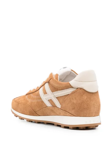 Sneakerși Hogan cu autograf maro
