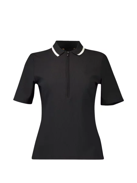 Top Goldbergh cu nervuri de jumătate de fermoar negru