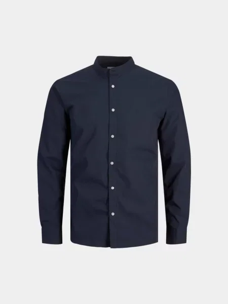 Сорочка JACK & JONES темно-синій поліестер/бавовна синя
