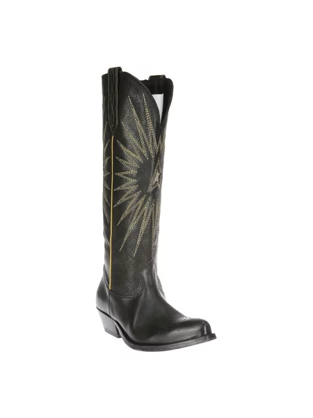 Muszkieterki Golden Goose skórzane czarne