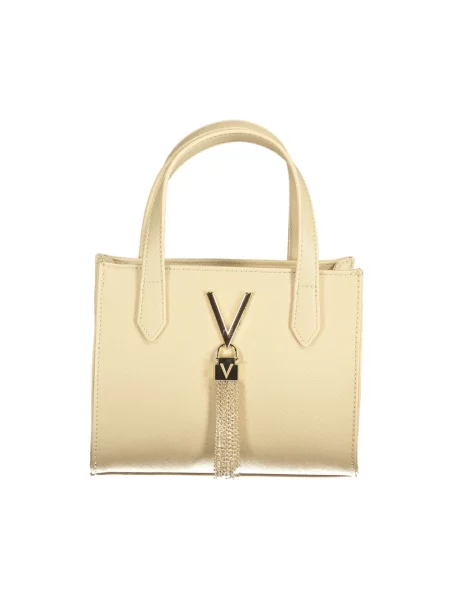 Lniana shopperka Valentino By Mario Valentino beżowa