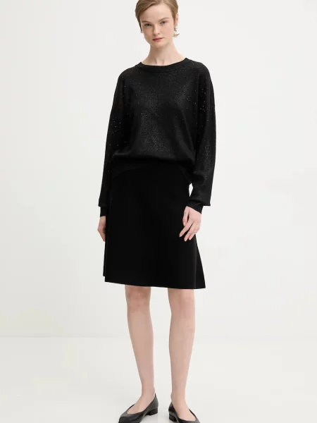 Спідниця United Colors of Benetton mini розкльошена чорний