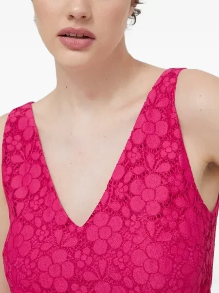 Rochie mini Desigual cu model floral de costum roz