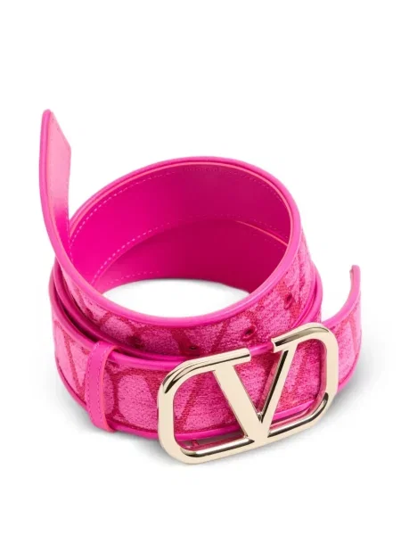 Curea Valentino Garavani din piele roz