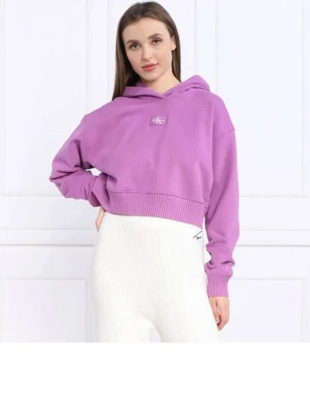 CALVIN KLEIN JEANS Hanorac BADGE WIDE SLEEVES | Cropped Fit