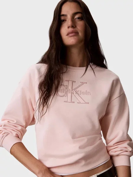 Дитячий світшот Calvin Klein Jeans рожевий