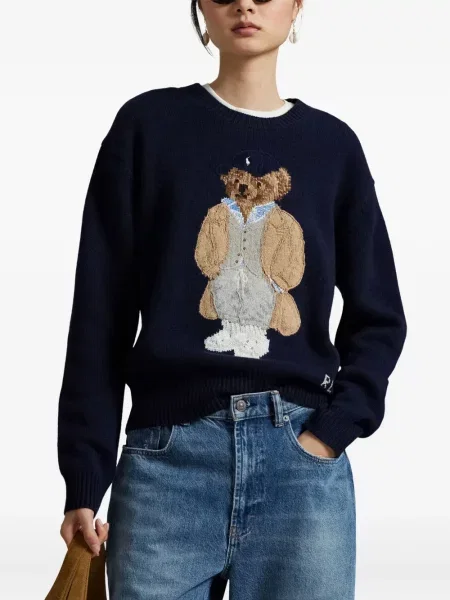 Slip de baie Polo Ralph Lauren alergare cu cordon cu imagine alb