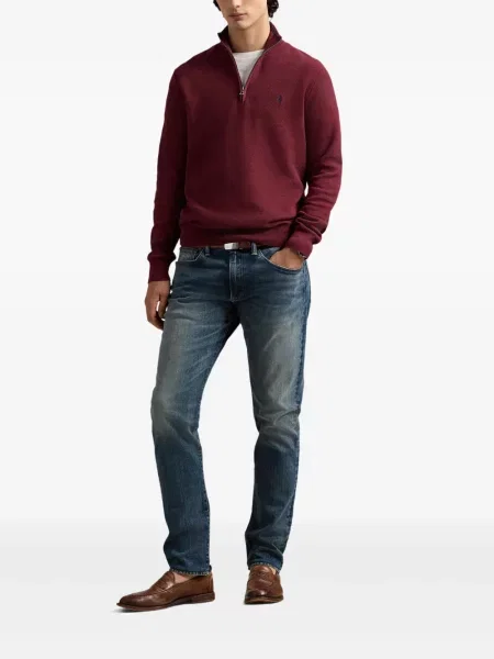 Μικρός κασκέτο Polo Ralph Lauren με χαμηλή μέση υφαίνω διαγωνίως πράσινο