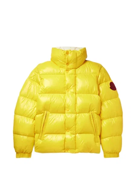 Пухено яке Moncler жълто