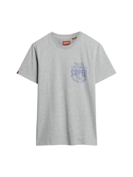 Superdry Tricou albastru marin gri