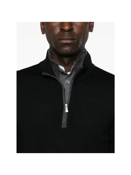 Sweter z golfem Gran Sasso czarny