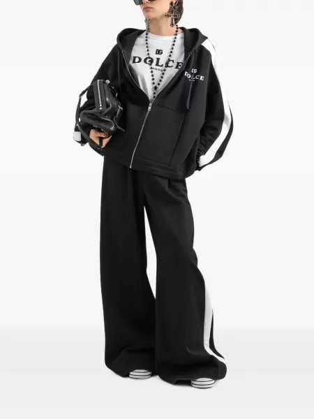 Fleece παντελόνι Dolce & Gabbana μαύρο