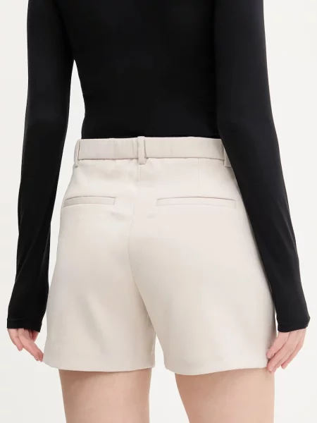 Kraťasy Abercrombie & Fitch hladké high waist béžová