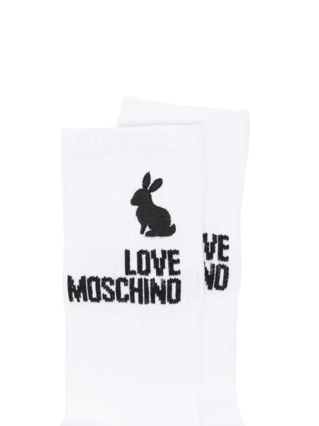 Șosete Love Moschino cu imagine alb