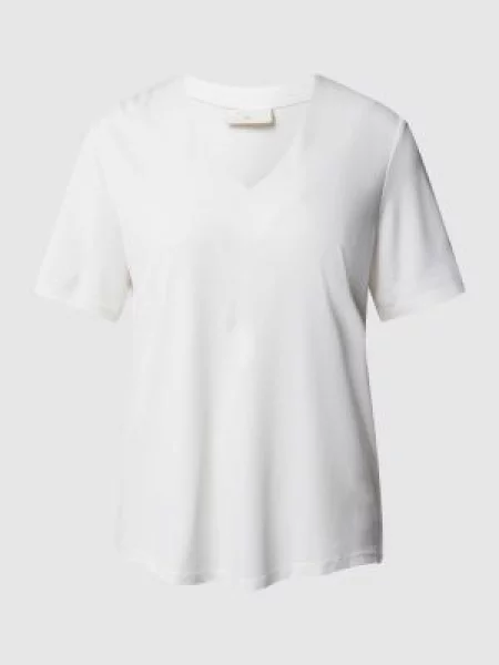 T-shirt z mieszanki modalu Free/quent biała