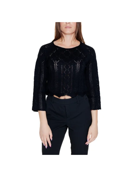 Bluză Vero Moda cu decolteu barcă negru