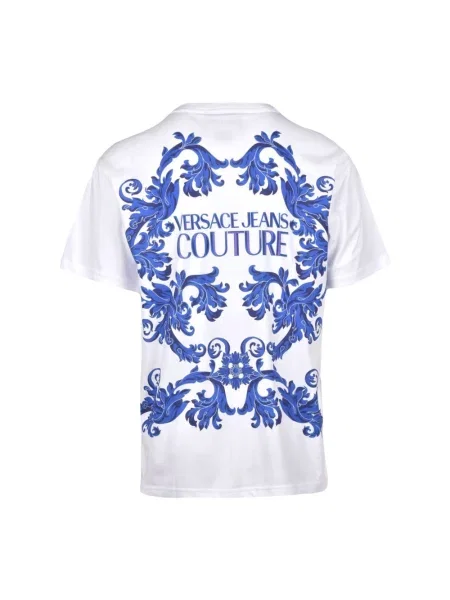 Koszulka Versace Jeans Couture z nadrukiem biała