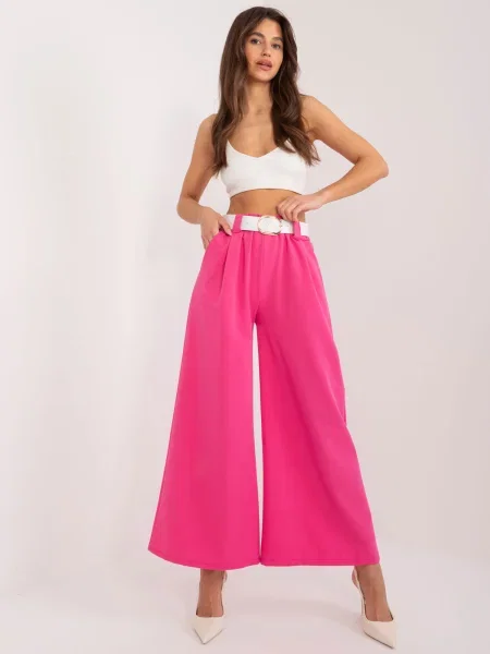Spodnie Fashionhunters biznesowe fuksja