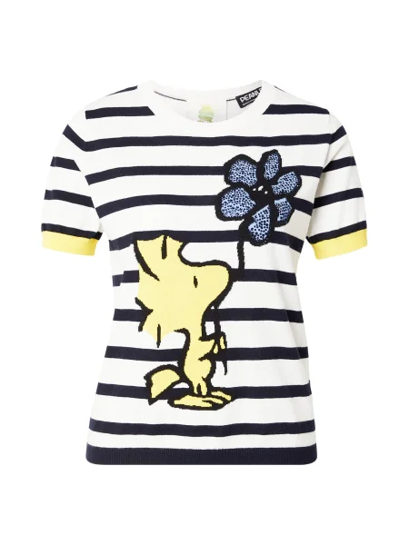 PRINCESS GOES HOLLYWOOD Pulover Woodstock albastru închis / galben / negru alb