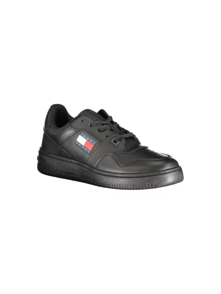 Trampki Tommy Jeans skórzane retro czarne