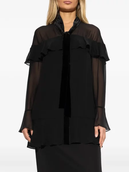 Rochie Frame cu volane de costum negru