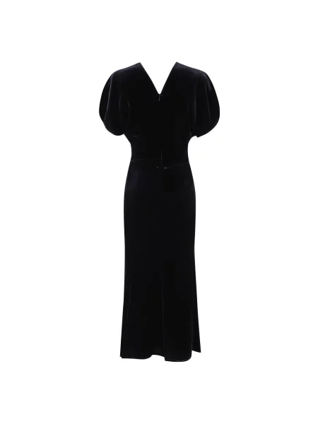 Sukienka midi Victoria Beckham niebieska