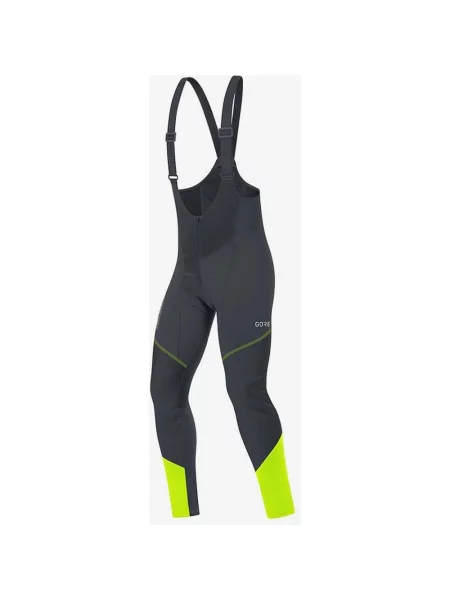 Gore Wear Spodnie na szelkach C3 Windstopper+ w kolorze czarnym neonowożółtym S czarne