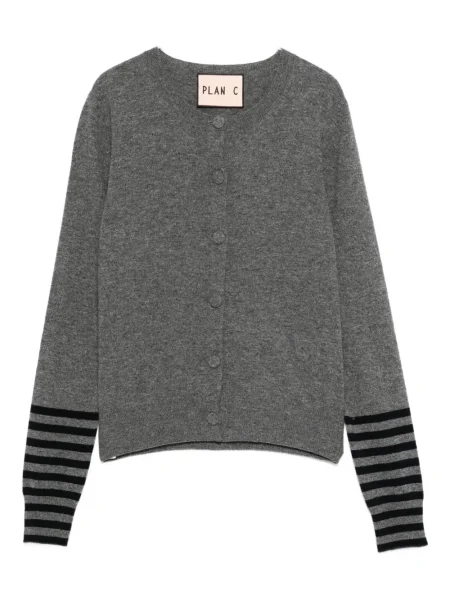 Жилетка Plan C на райета сиво