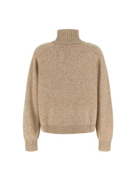 Sweter Ballantyne wełniany z nadrukiem beżowy