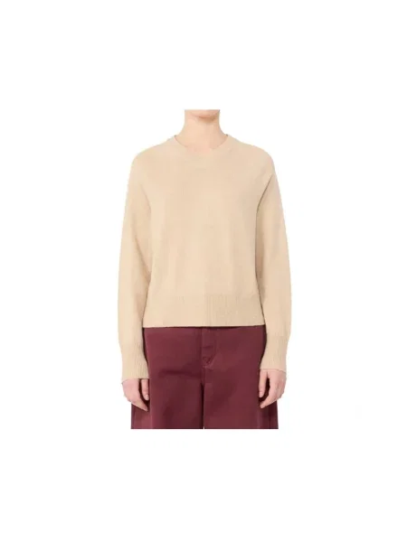Sweter Weekend Max Mara z kaszmiru beżowy